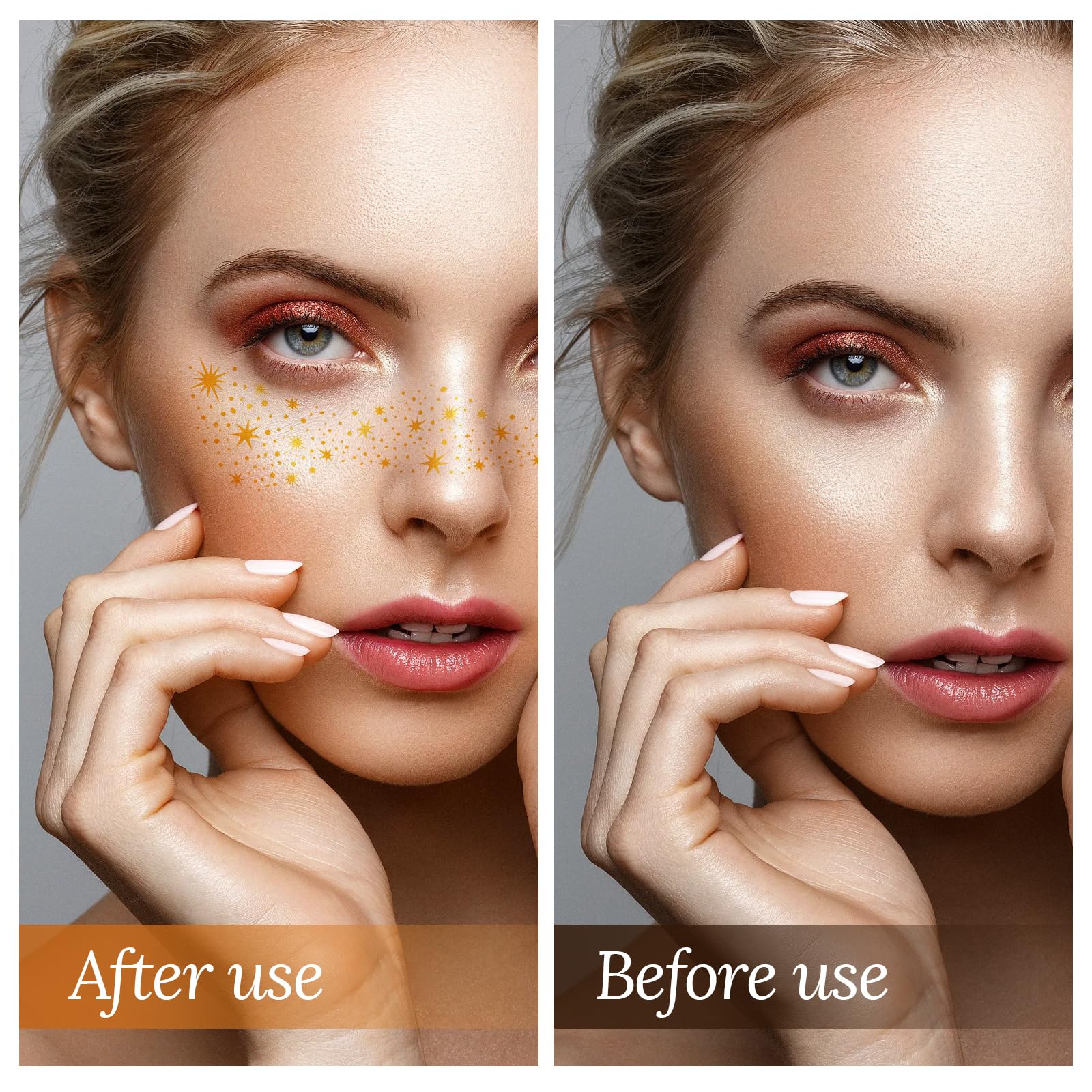 UICCVOKK 8 Pcs Glitter Freckles,Face Tattoo,Sparkle Freckle,Temporary Tattoo - Image 3