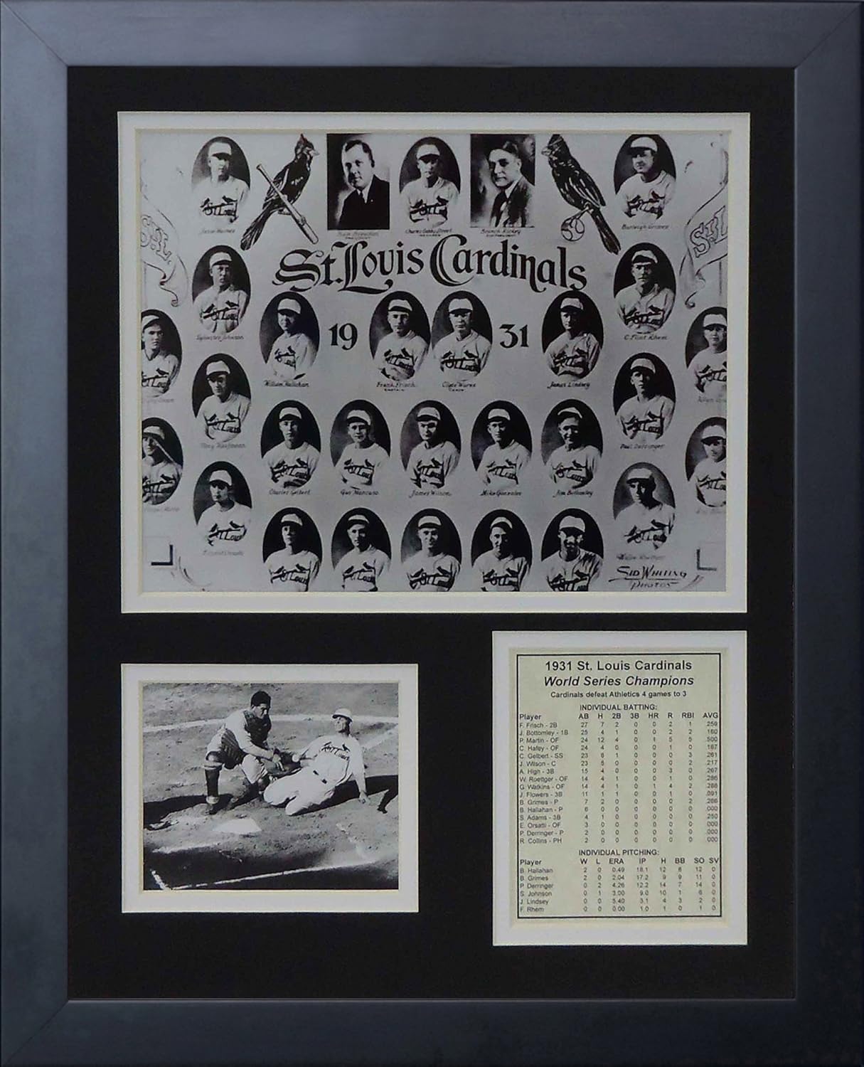 Legends Never Die 1931 St. Louis Cardinals Framed Photo Collage, 11x14-Inch