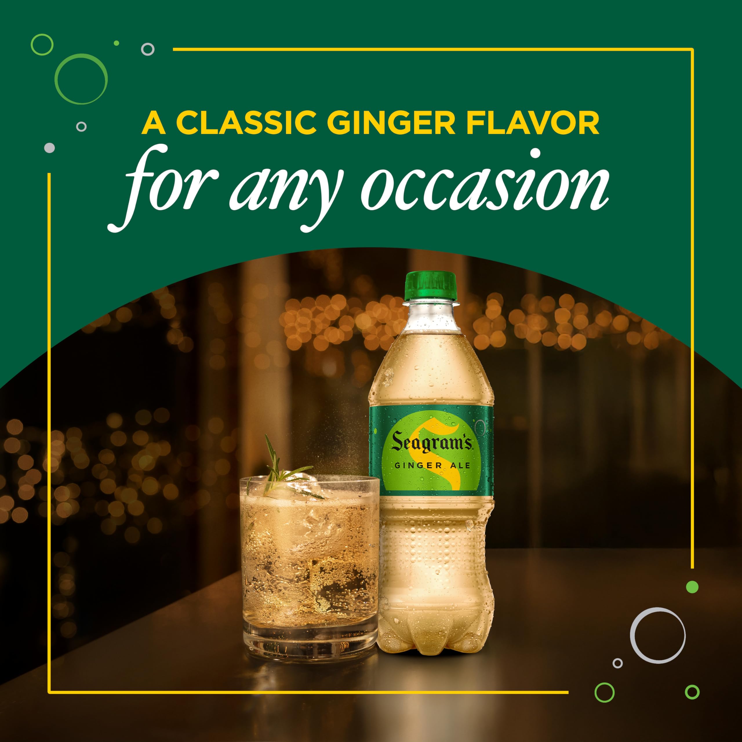 Seagram's Ginger Ale Soda Soft Drink, 20 Fl oz