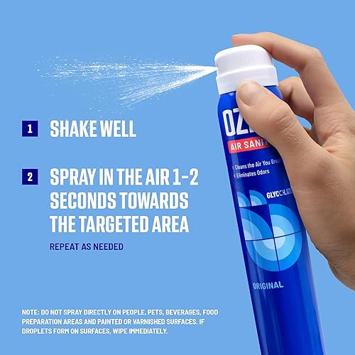 Miniatura 6 de Ozium Desinfectante de aire y eliminador de olores para hogares, automóviles, oficinas y más, aroma a vainilla, paquete de 6
