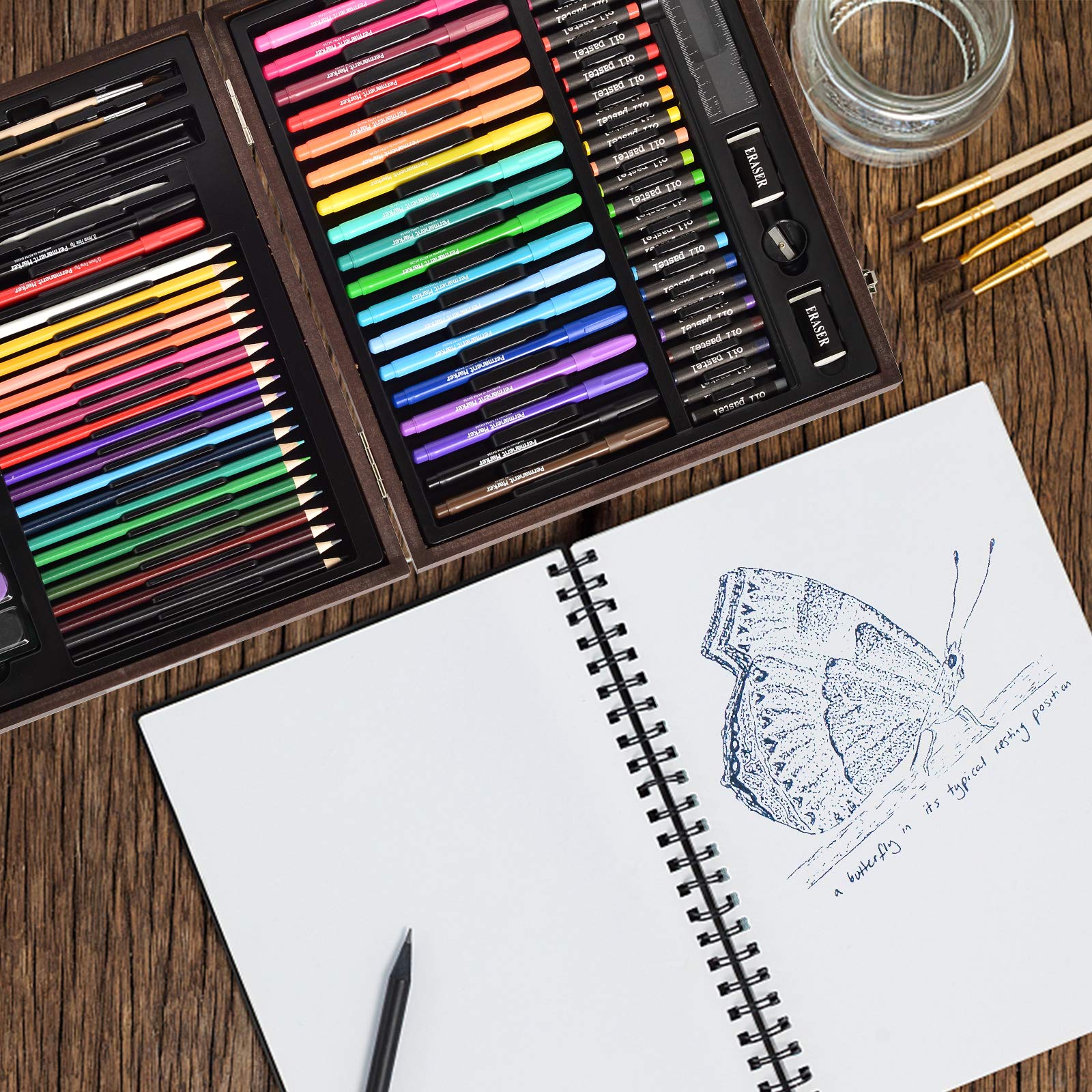 Amazon.com : Darnassus Wood Art Set, Art Box & Drawing Kit Color