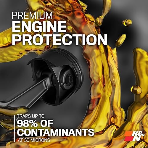 Miniatura 2 de K&N Filtro de aceite para motocicleta: Alto rendimiento, Premium, diseñado para ser utilizado con aceites sintéticos o convencionales: se adapta a