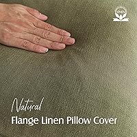 Vista 2 de Foindtower Paquete de 2 fundas de almohada decorativas de lino y liso, funda de cojín decorativa suave, estilo bohemio campestre para silla, sofá