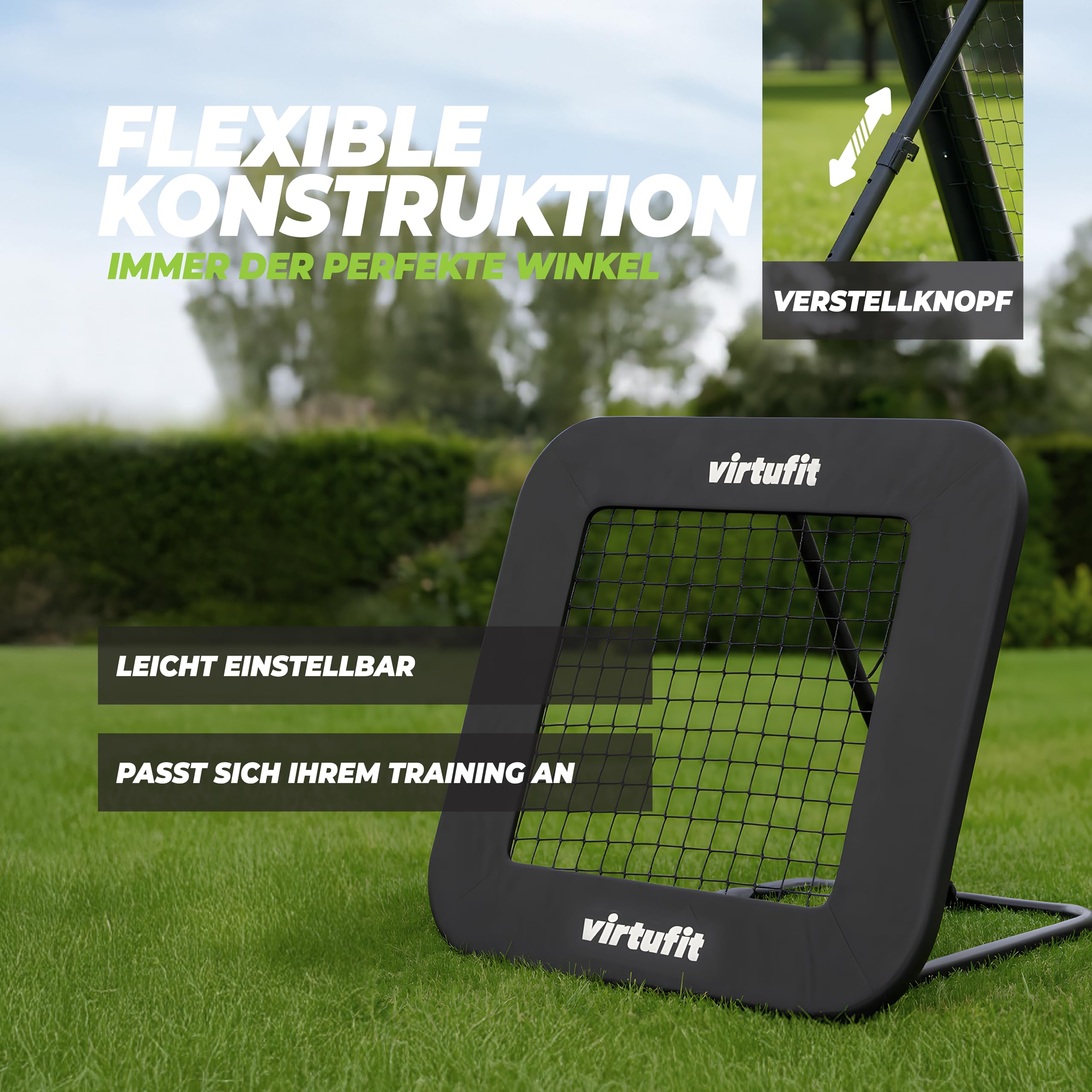 VirtuFit Fußball-Rebounder Serie – verstellbar & klappbar – ideal für Kindertraining & Technikübungen