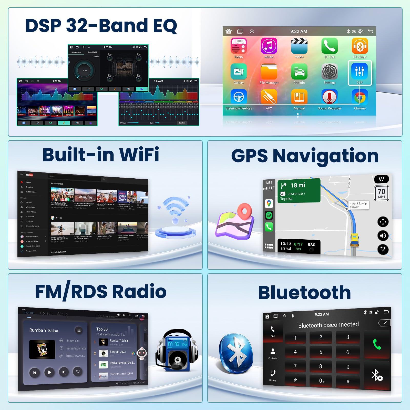 [6G+128G] Radio samochodowe Inefala Android 15 do Renault Dacia Duster Sandero Logan Dokker z bezprzewodowym Carplay Android Auto, 8-calowym ekranem dotykowym, samochodowym stereo z GPS, WiFi RDS/FM,