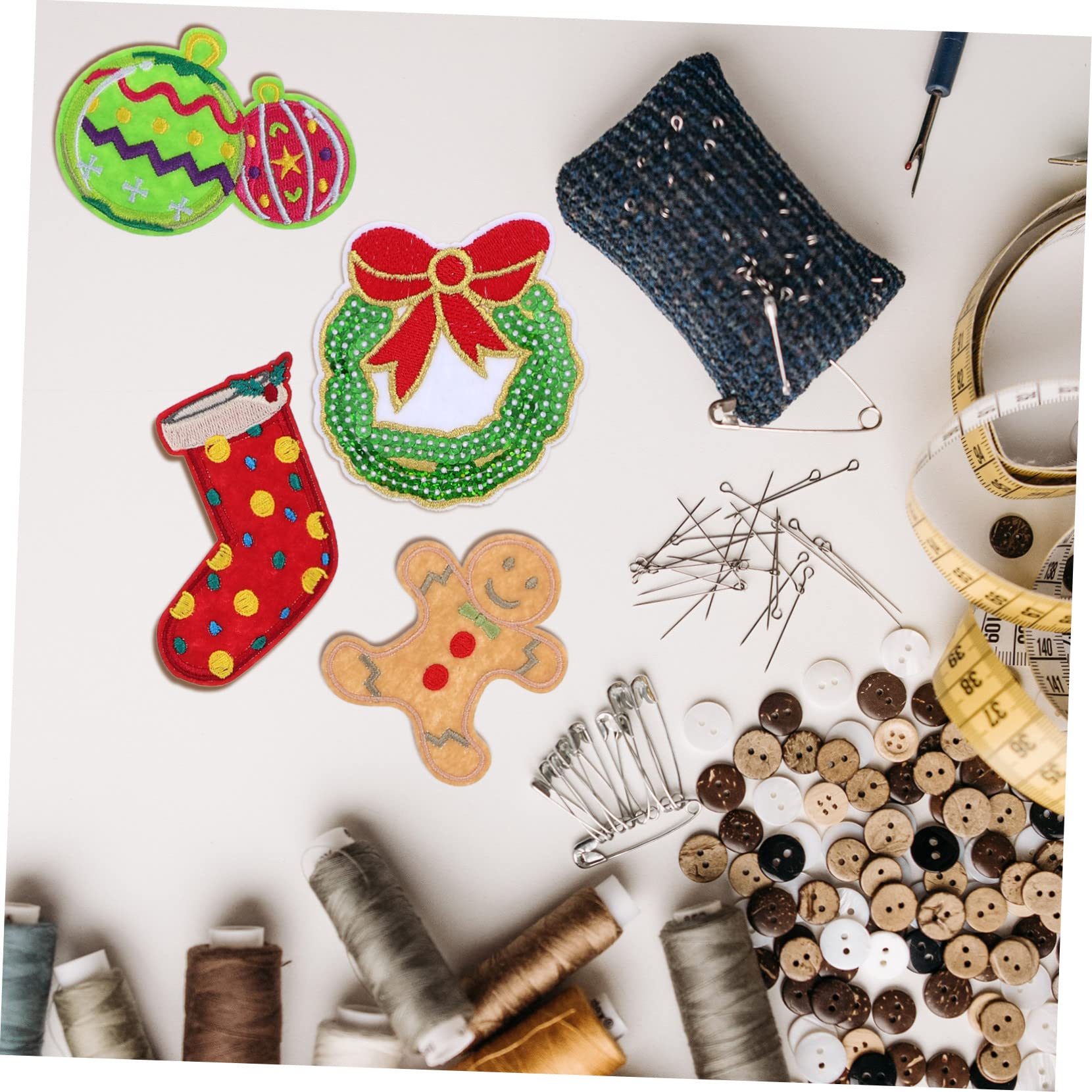 STOBOK 50stücke Weihnachtsdesign Stoffpatches Applikationen Zum Aufbügeln Für Bekleidungsreparatur Und -projekte Liebevoll Gestaltete Ornamente Für Kleidung Taschen Und Hüte