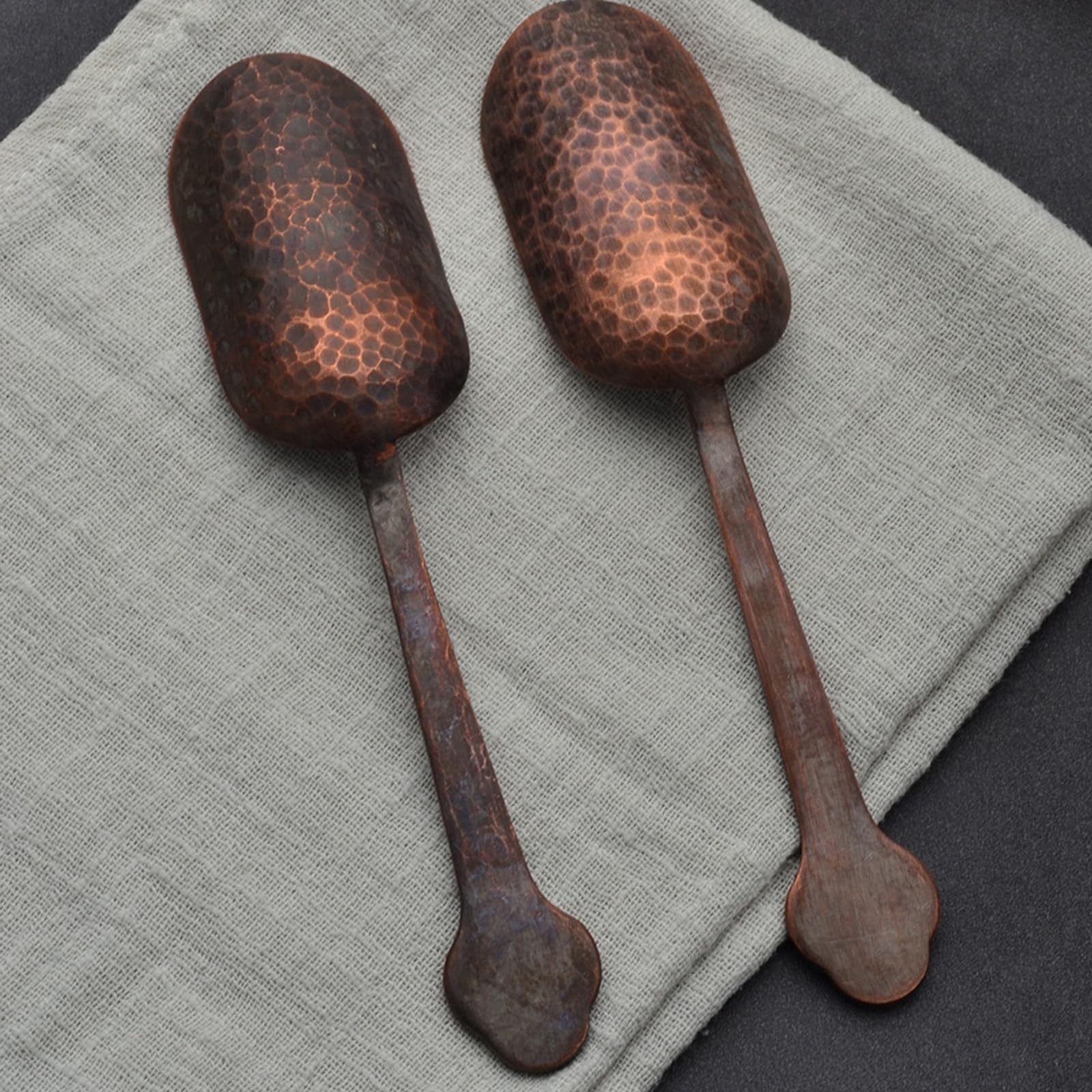 YINOX Cucchiaino Da Caffè In Puro Rame Fatto A Mano, Multifunzione Per Caffè, Tè, Zucchero E Salse, Design Classico, Regalo Elegante - 3