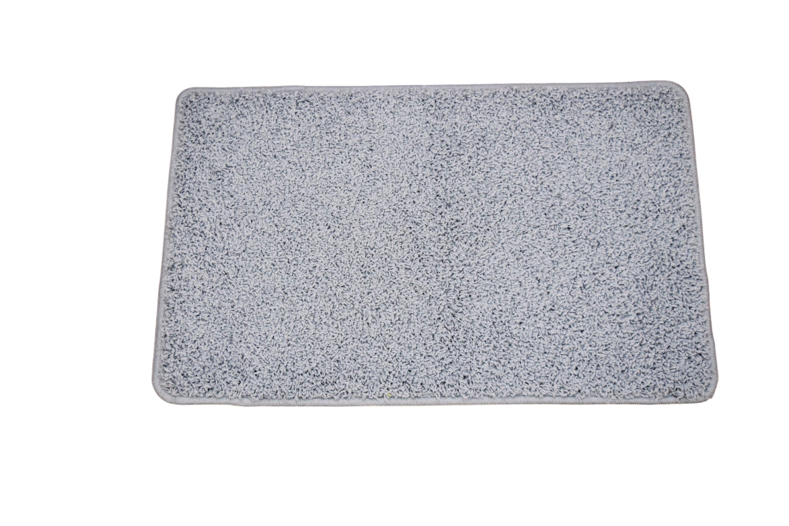 SrS Rugs® Non Slip Bath Mat - Super Soft Machine Washable Rug - Multiple Colours & Sizes (Silver, 100cm x 160cm) — image 1
