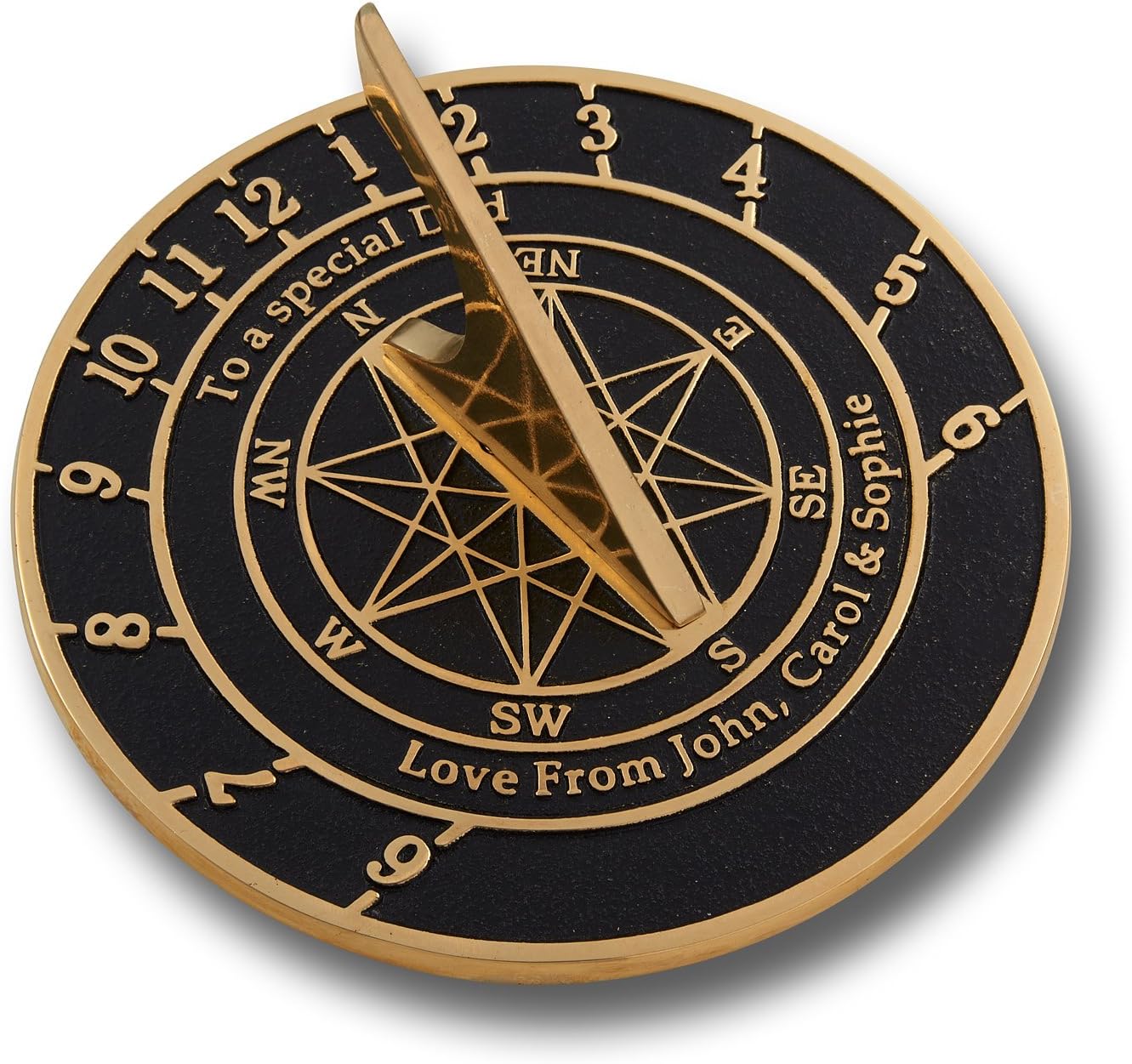 Special Handmade Sundial Gift. This Unique Gift Idea Is Personalised For Your Dad, Husband, Boyfriend Or Grandad And Would Make The For Birthday, Anniversary, Christmas. Handmade In UK