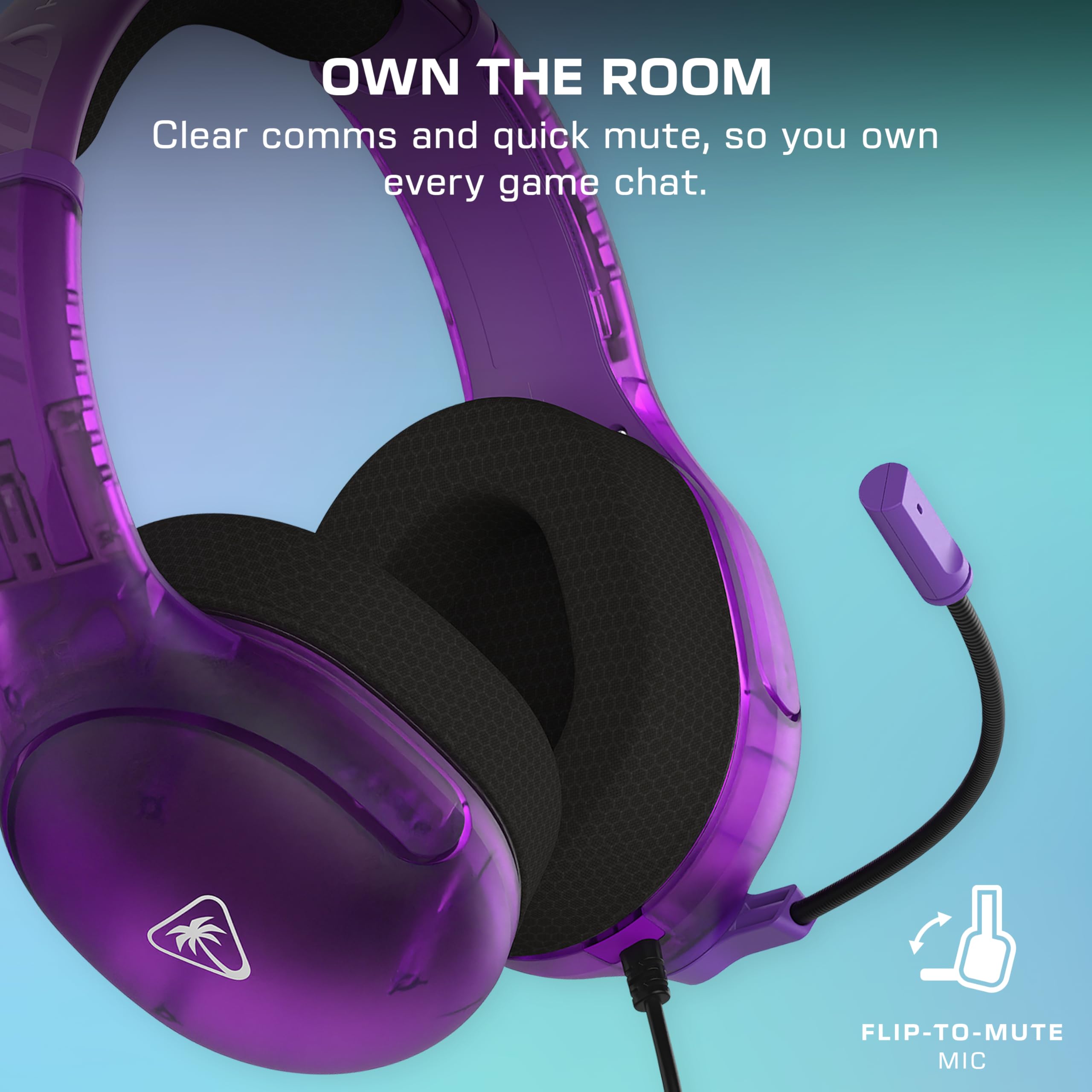 Turtle Beach Airlite Fit Auriculares con Cable para Juegos en Morado fantasmal con Licencia Oficial para Todos los Nintendo Switch: micrófono abatible y silenciable, Orejeras de Comodidad Superior