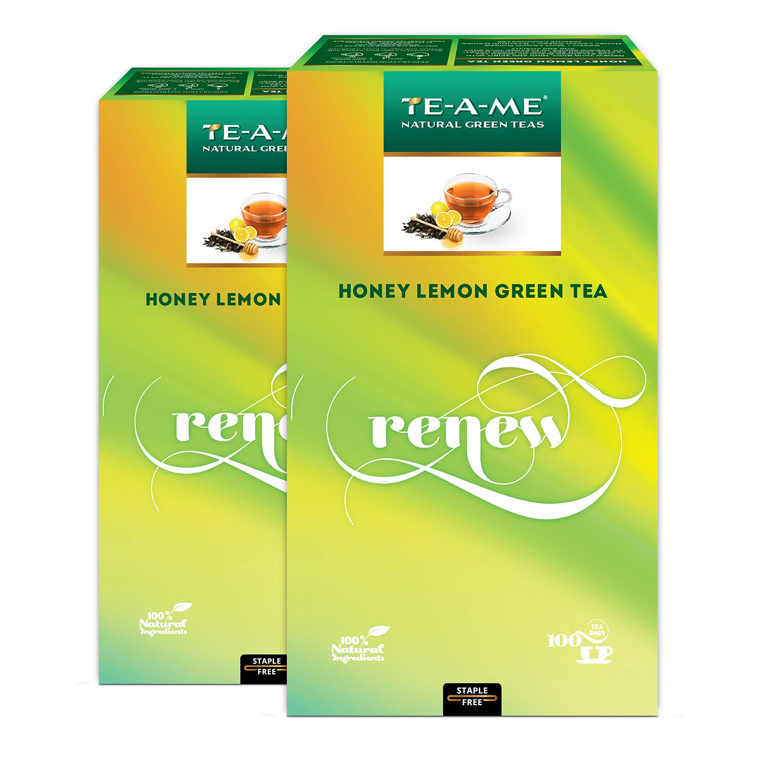 TE-A-ME Green Tea – Honey Lemon, 100 Tea Bags (Pack of 2) | Honey Lemon Green Tea | Honey Lemon Tea Bags | Green Tea Bags 100 pieces | 200 Tea Bags (B08DLNJM38) Amazon Price History, Amazon Price Tracker