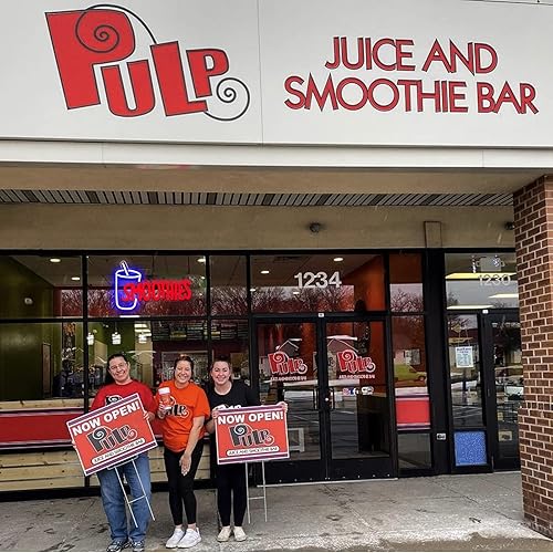 Miniatura 6 de Letrero de neón de barra de batidos para tienda de bebidas de frutas y cafetería, letrero LED súper brillante para restaurante. Fácil de colgar en