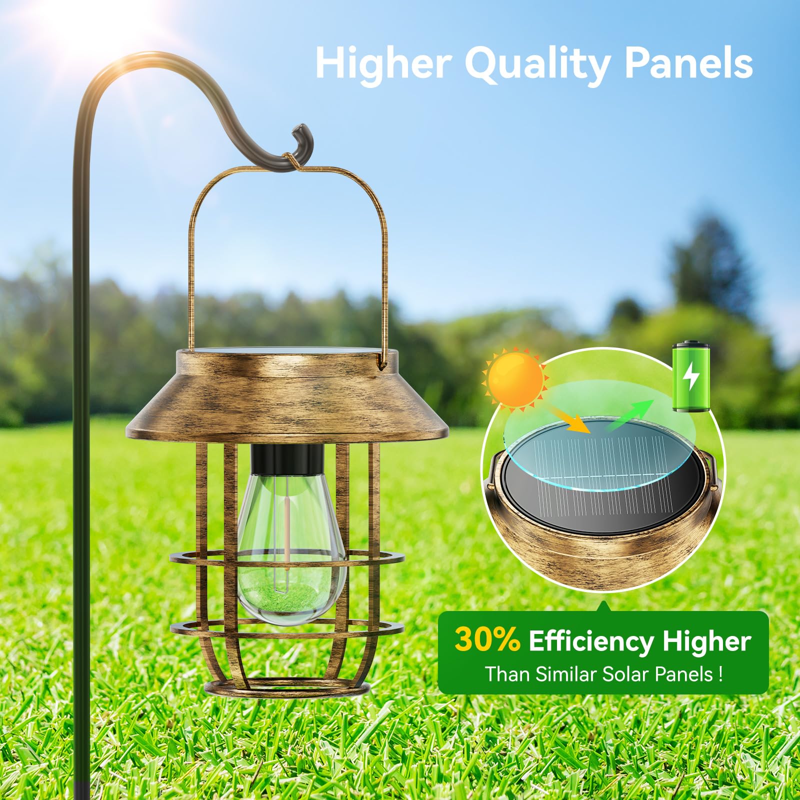 Lanternes Solaires Vintage Lanterne Solaire D'extérieur Classique En Bronze Antique En Métal Lampadaire Solaire Vintage