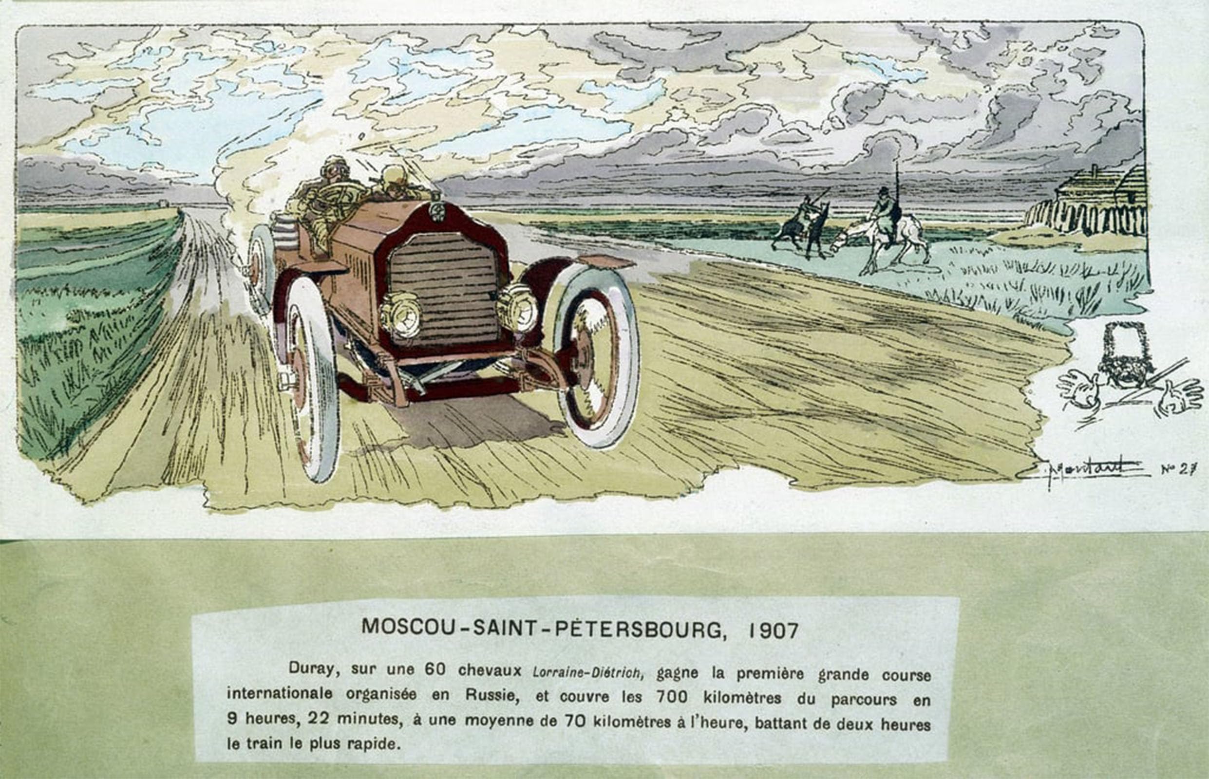 ARTXLXXBN Famous Art Print Poster Vintage Wall Art Motor Race Mosanimal St Petersburgirca by Ernest Montaut Canvas Art Poster for Home Decor 60x90cm