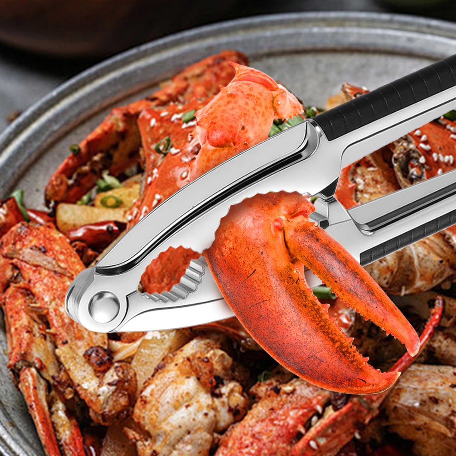 GVSS Casse Noix sans Effort Professionnel 15,5x3,5cm avec Poignée Antidérapante,Casse Noisette en Alliage de Zinc,pour Casser Noix,Noisettes,Amandes et Fruits de Mer