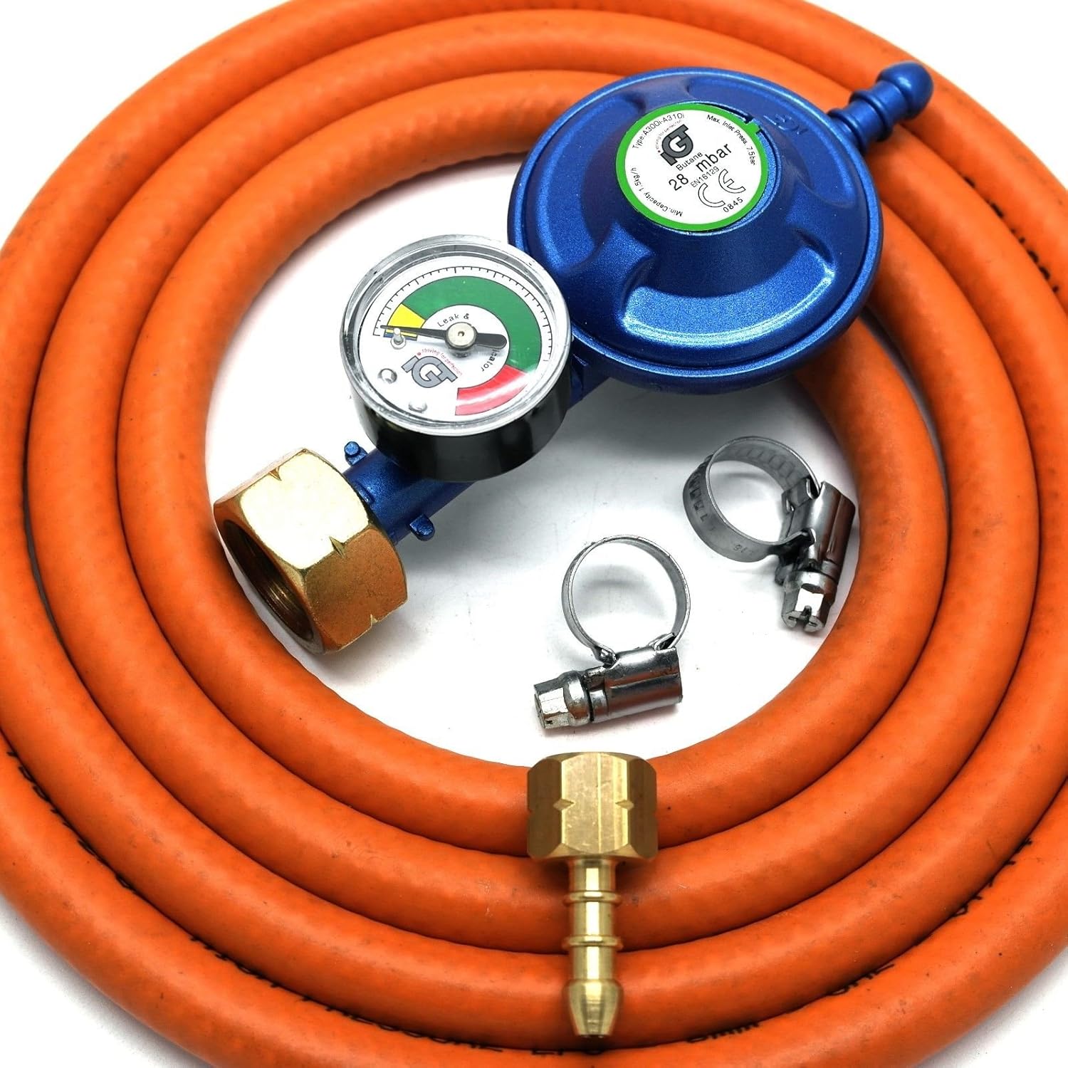 Other Igt 4.5Kg Butane Gas Regulator & Gauge Replacement Hose Kit To