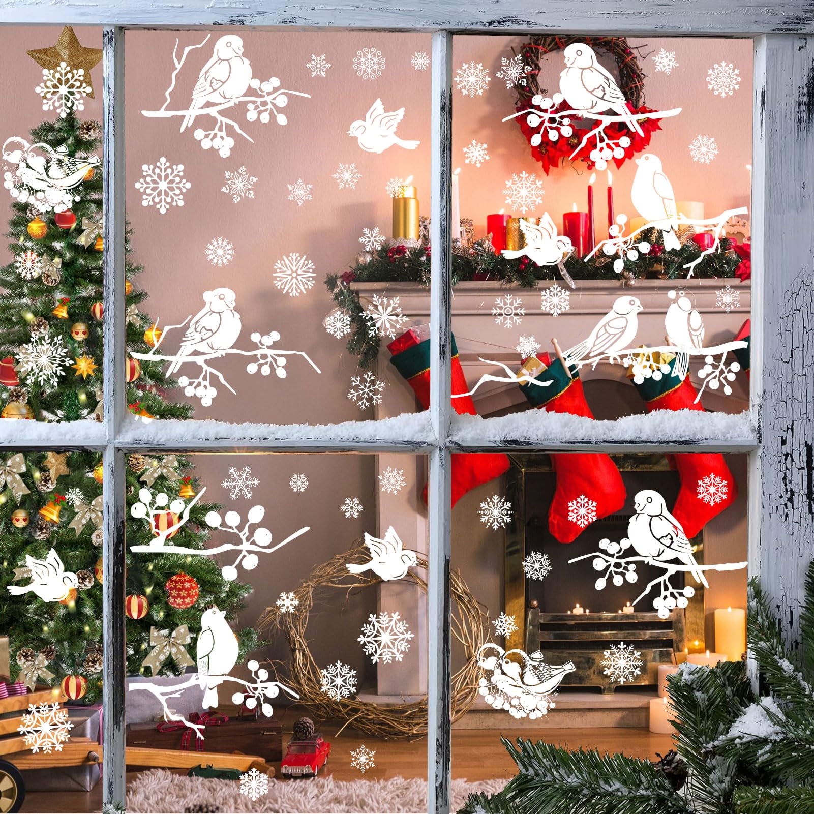 Raamfolie Stickerset Christmas Gifts (18-delig