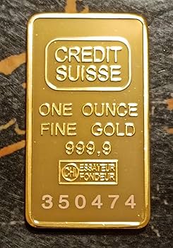 レプリカ】純金インゴット風 10gモデル 999.9刻印入り 純金インゴット風 999.9刻印入り クレディ・スイス ゴールド