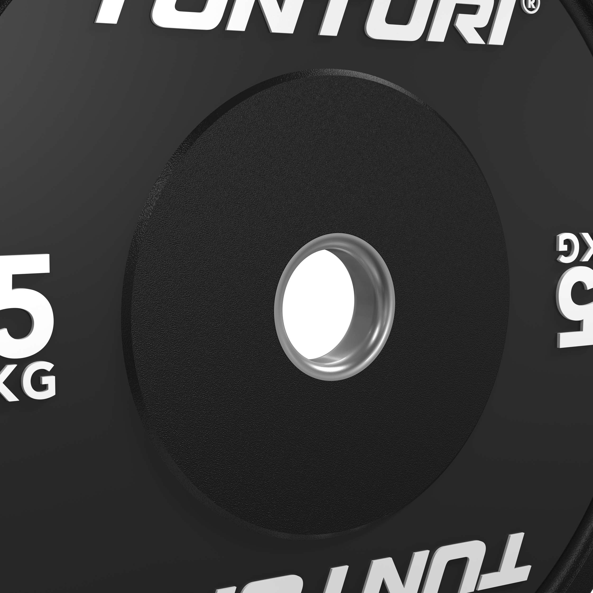 Tunturi Platinum bumper plates - Poids pour haltères - Disques d'haltères - 1x 10kg - Noir