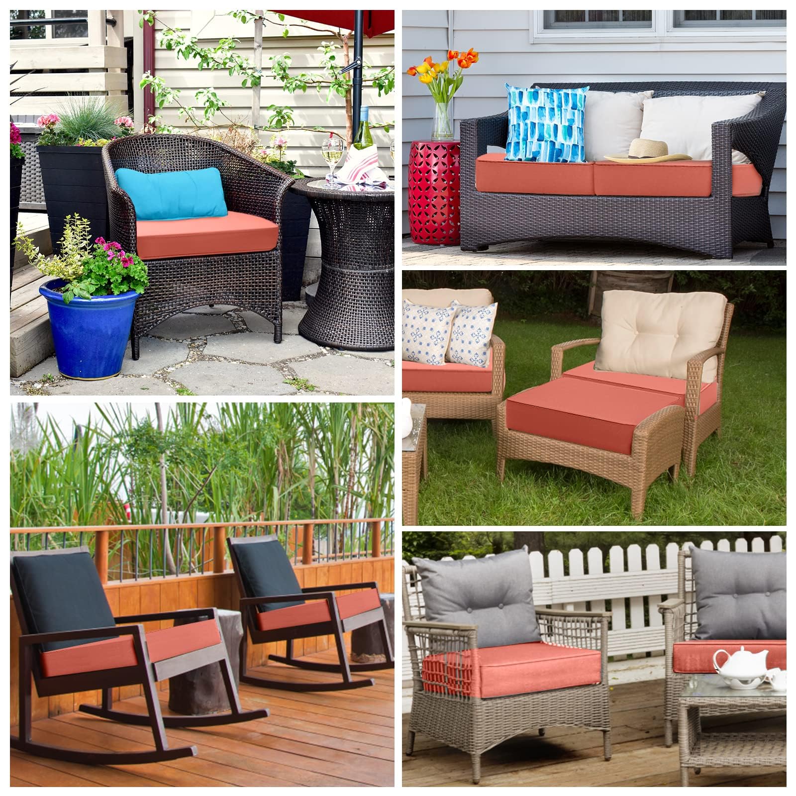 Patio Chair Cushion 20x20x3 Inch Waterproof Outdoor