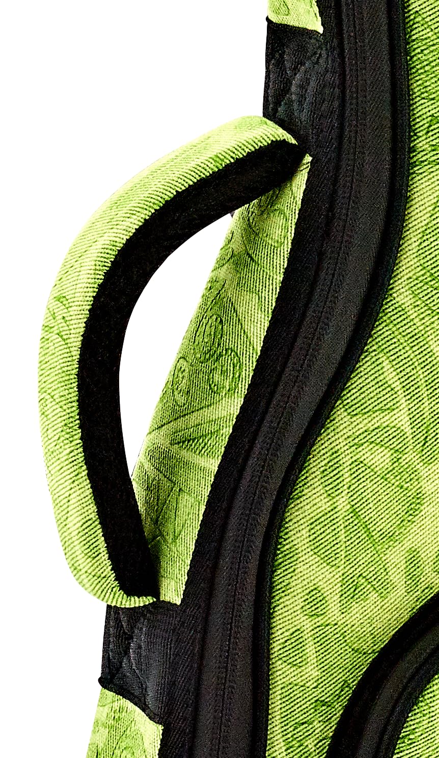 Ortega Guitars Jean Ukulele Gigbag - Konzert Ukulele Tasche - Höhe 66 cm - Breite 23 cm - Mit Schultergurten - Baumwolle / Leinen, Grün (OUB-CC-GRJ)