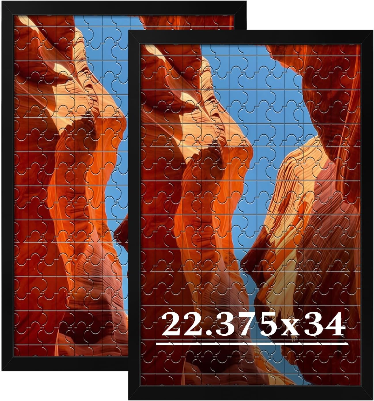 18x24 Picture Frame Set of 2, 18 x 24 Black Picture Frame with HD Plexiglas, 18 by 24 Poster Frame, Display Frame for Vertical or Horizontal, Presenting Spatial Aesthetics-Form & Light Series