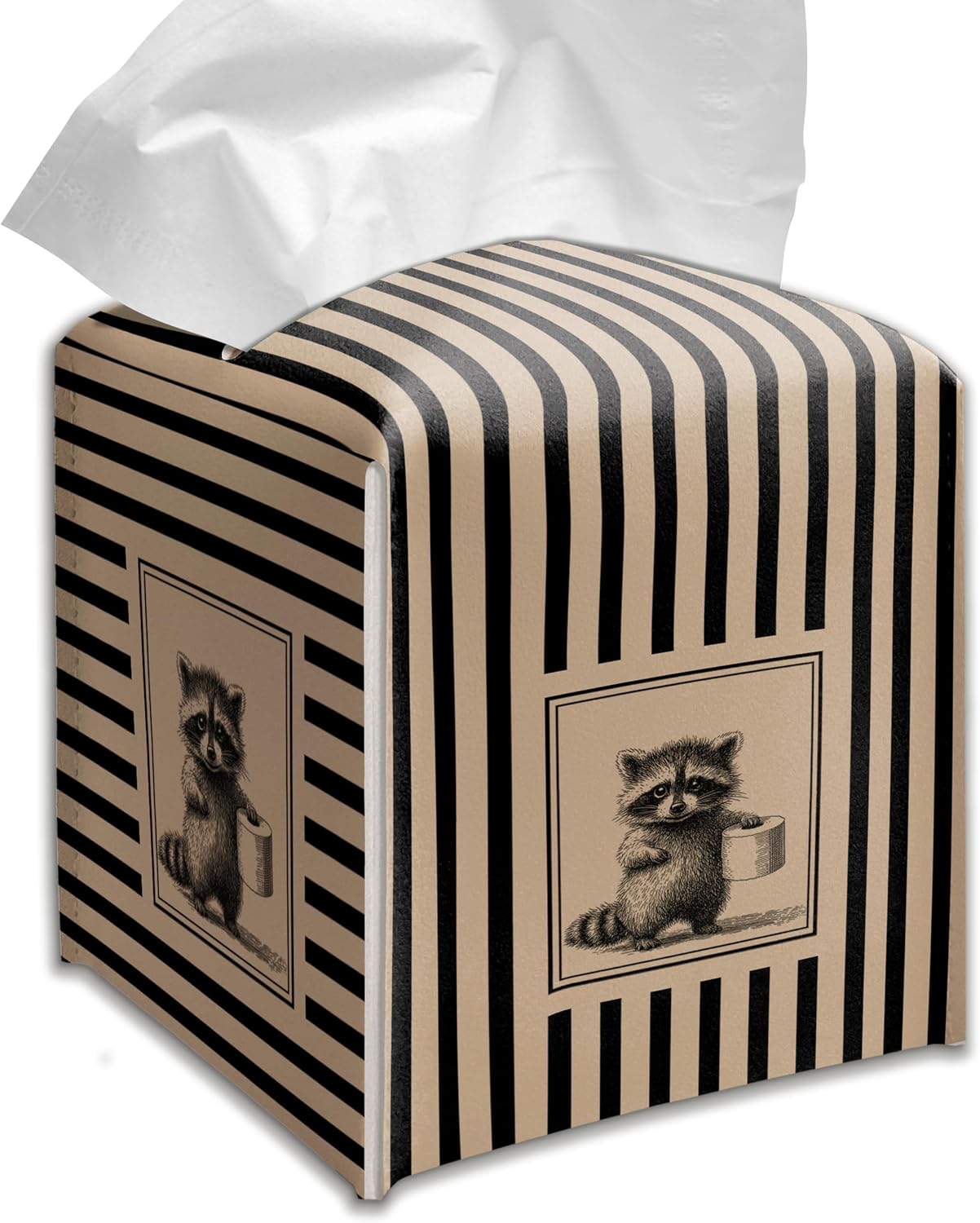Tissue Box for Women, Raccoon Toilet Paper Design, Travel Tissue Box, Gift for Mom Friend Sister, Closure