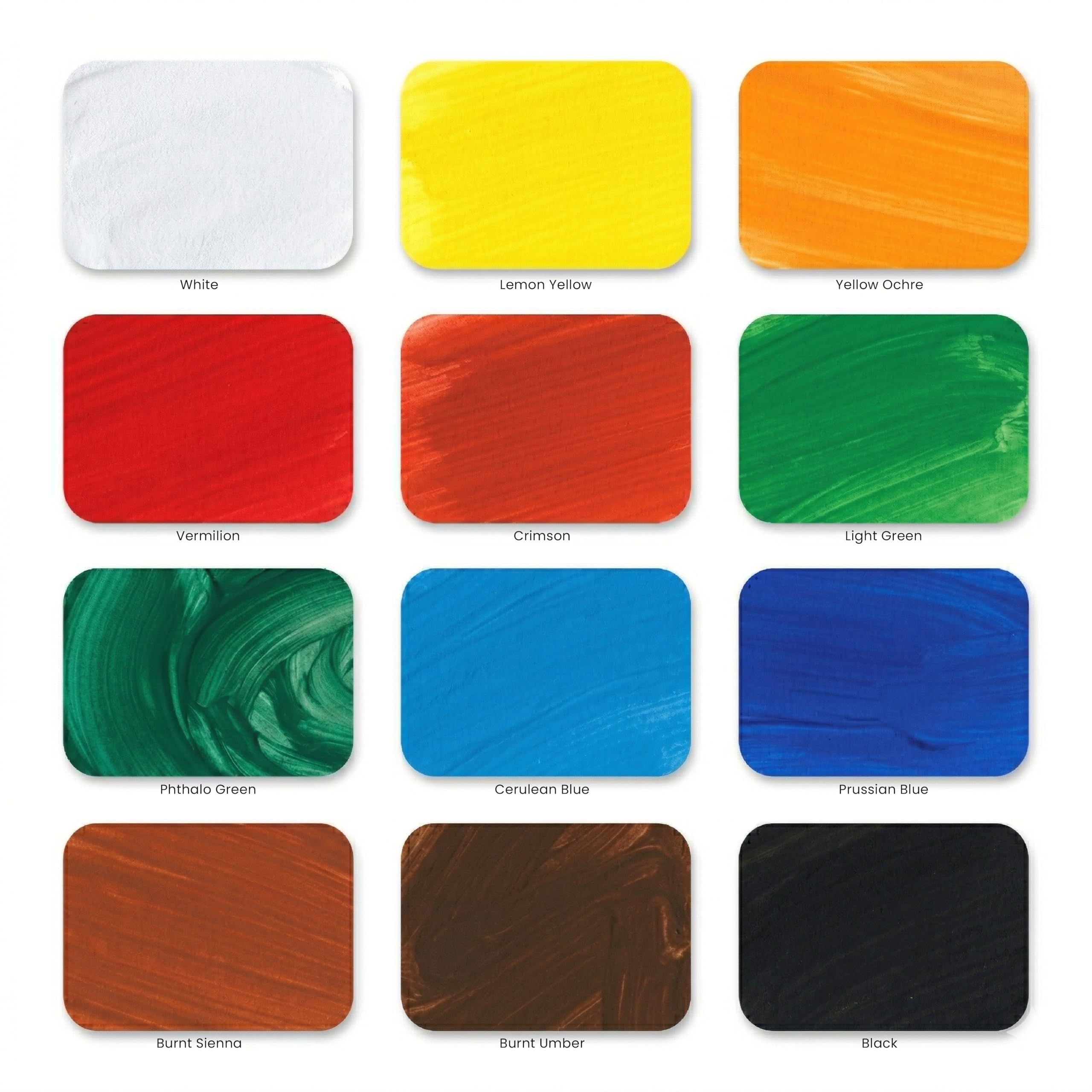 Gouache – 12 x 12 ml tubes – Couleurs pro pour papier aquarelle, Illustration Board & Artboard – Noir et blanc inclus – Fournitures d'art MyArtscape, parfait pour artistes et illustrations de qualité