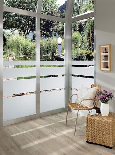 Miniatura 8 de d-c-fix Película de privacidad para ventana, autoadhesiva, de dos vías, para día y noche, cubierta de vinilo decorativa para baño, oficina, hogar y