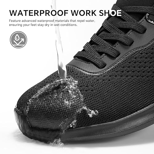 Miniatura 4 de SPIEZ SRC - Zapatos de trabajo antideslizantes para hombre, antideslizantes, impermeables, para servicio de alimentos, transpirables, ligeros, a la