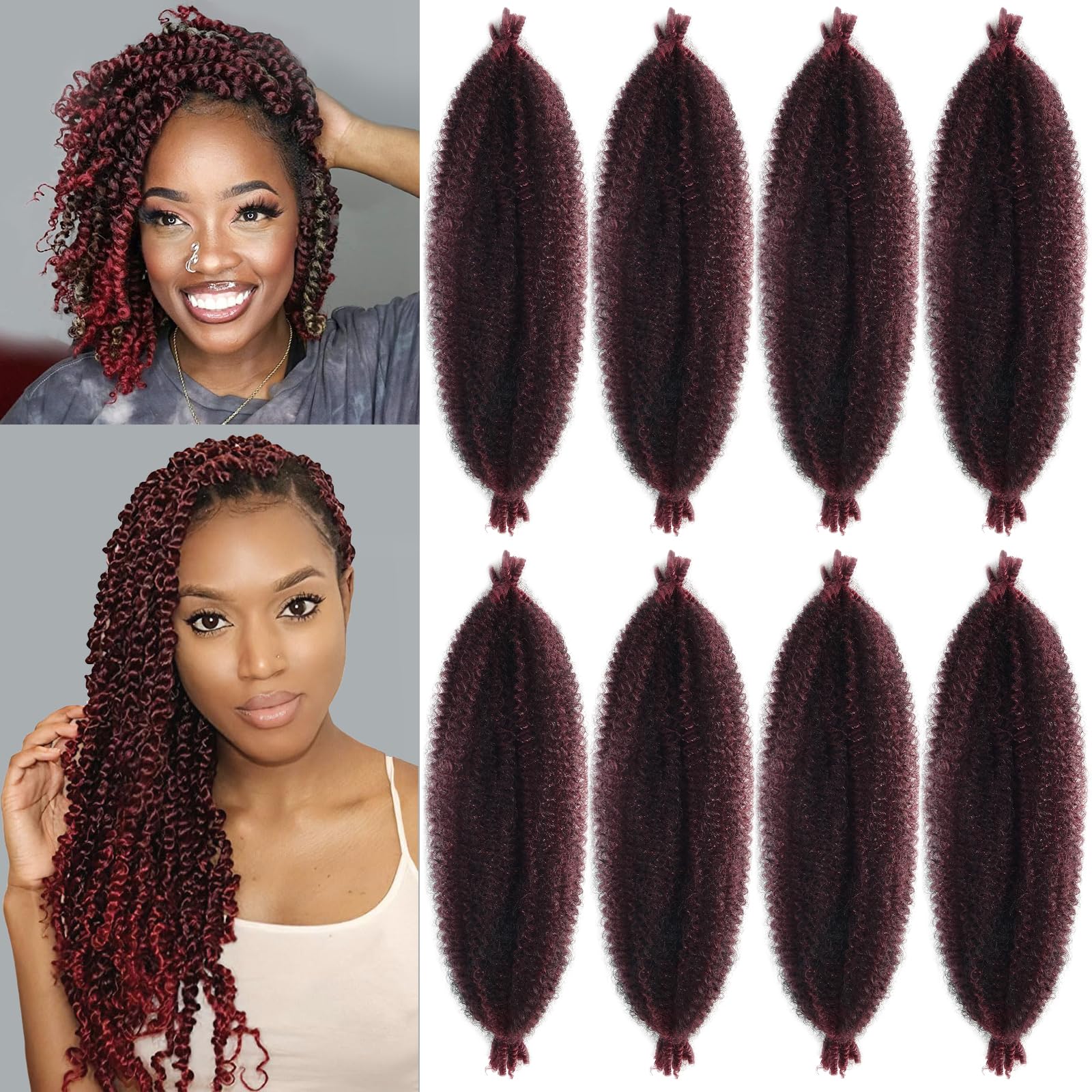 カラーリング・白髪染め bugsy Amazon.com : TBUG Springy Afro Twist Hair 16 Inch Marley Twist