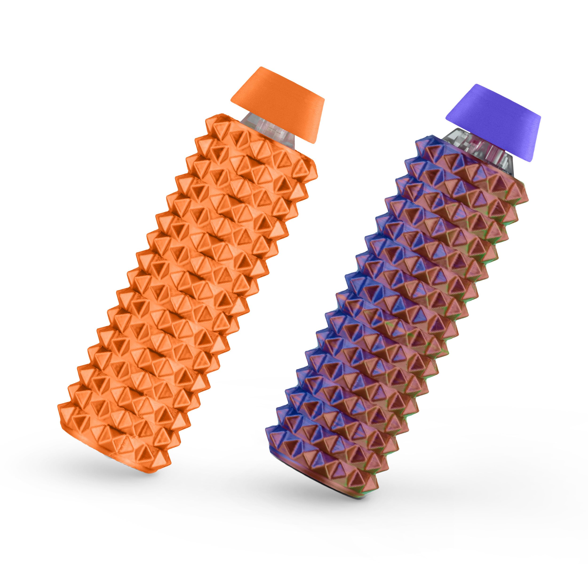 Distractibles Sensory Spike Roller Clicker, Tactile Pain Stim Fidget with Clicker Switch, Pain Stimulation Roller with Lanyard (NEON Harmony + Horizon)