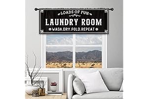 Laundry Room Window Valance Curtains