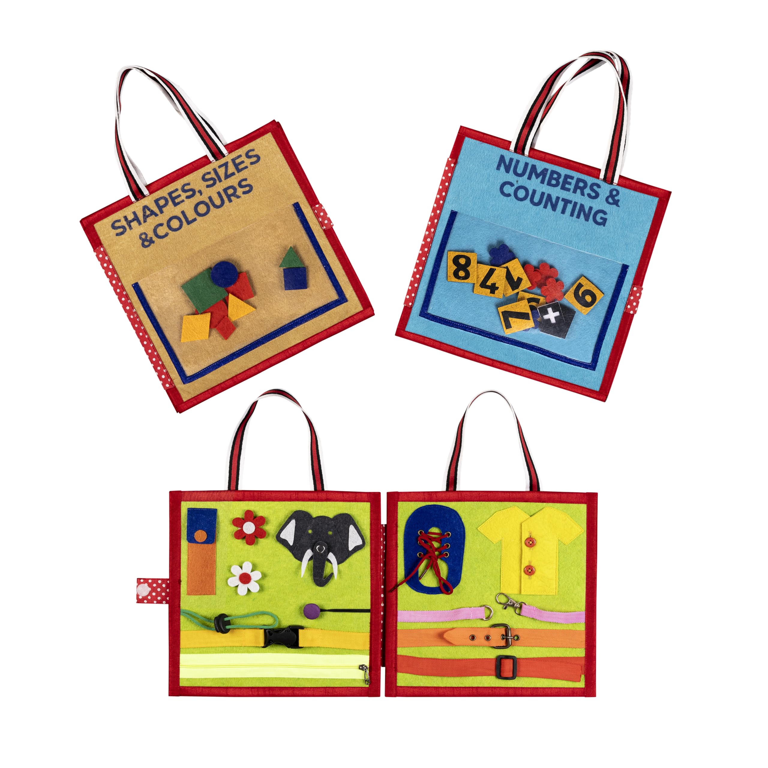 Seraphina My First Montessori Preschool Busy Book for 2-5 Year Old Boys and Girls | Counting, Numbers, Maths, Shapes, Colors, Sizes, Life Skills for Kids to Develop Learning Skills - Set of 3 (B0CL7GBKTR) Amazon Price History, Amazon Price Tracker