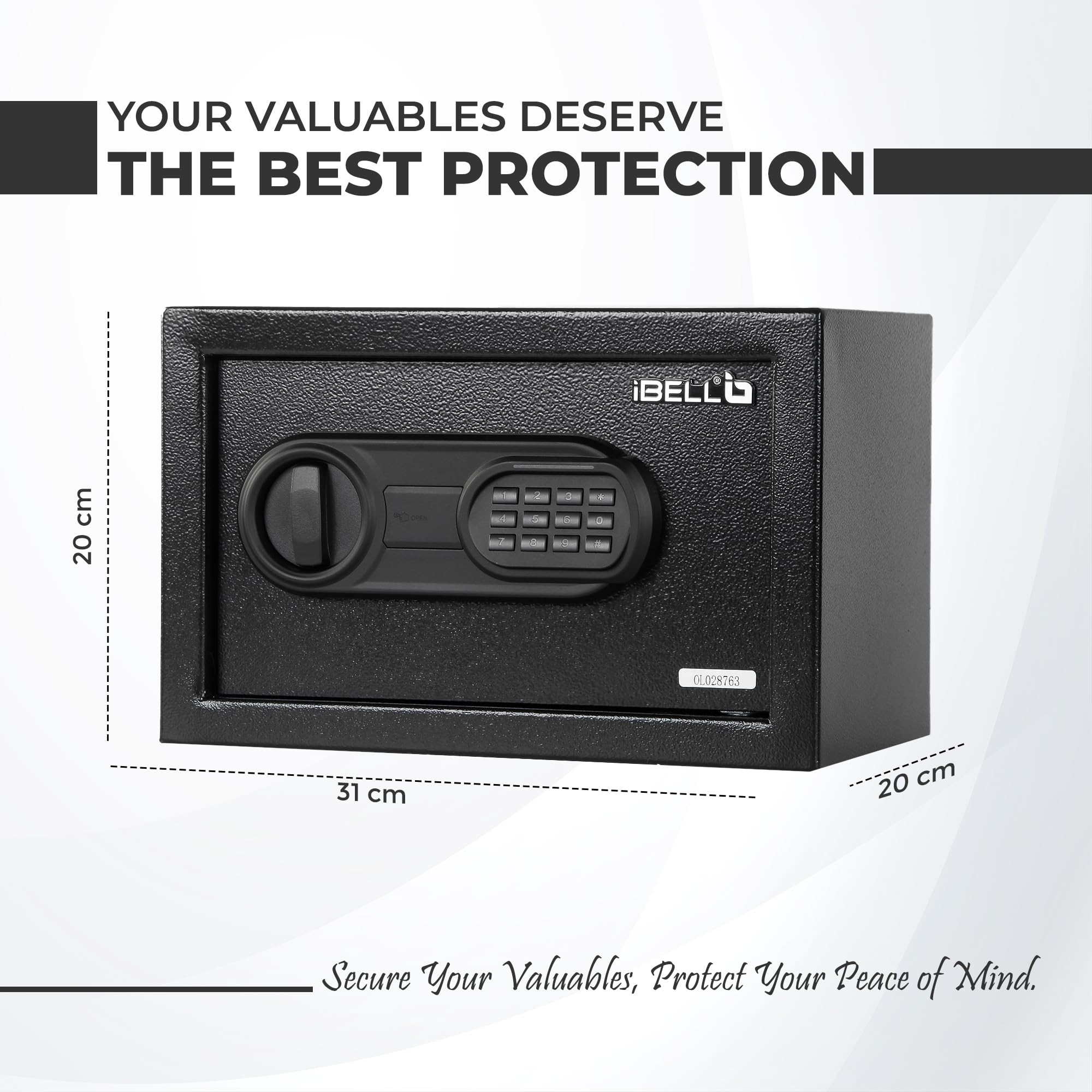 IBELL SL-20S Locker Box For Money & Jewellery, Electronic Safe Locker for Home & Office β Digital Lock with Password and Emergency Key, 200H x 310W x 200D mm, 4.19kg, 1 Year Warranty(Net-8.5L) 4