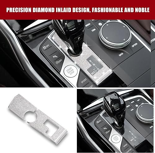 Miniatura 3 de Bling Car Accessories - Accesorios brillantes para consola interior compatible con BMW 330 i 2020-2022/X3 2021-2022/430 2021-2022/X4 2022-2023/X5