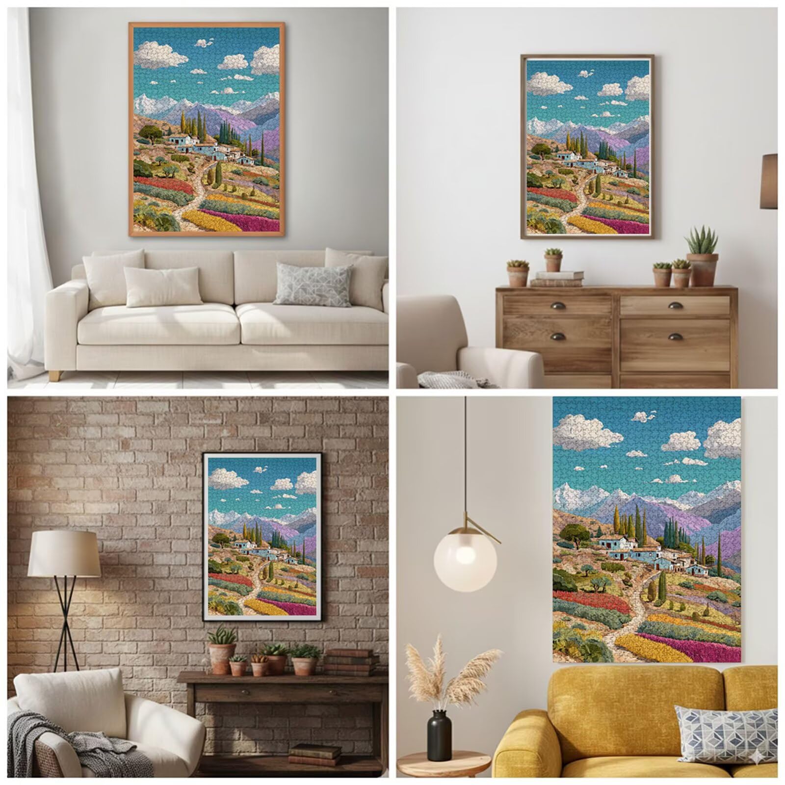 Puzzle 1200 Piezas Adultos Paisaje & Montaña, Rompecabezas con Letras Traseras y Póster, Pasatiempo Antiestrés, Decoración de Pared, Regalo Decorar Mujer Hombre 75 x 50 cm (14 Años +) P3#763