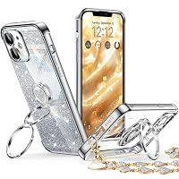 XYZ Cover per iPhone 12 con supporto, custodia per telefono con cavalletto a doppio anello