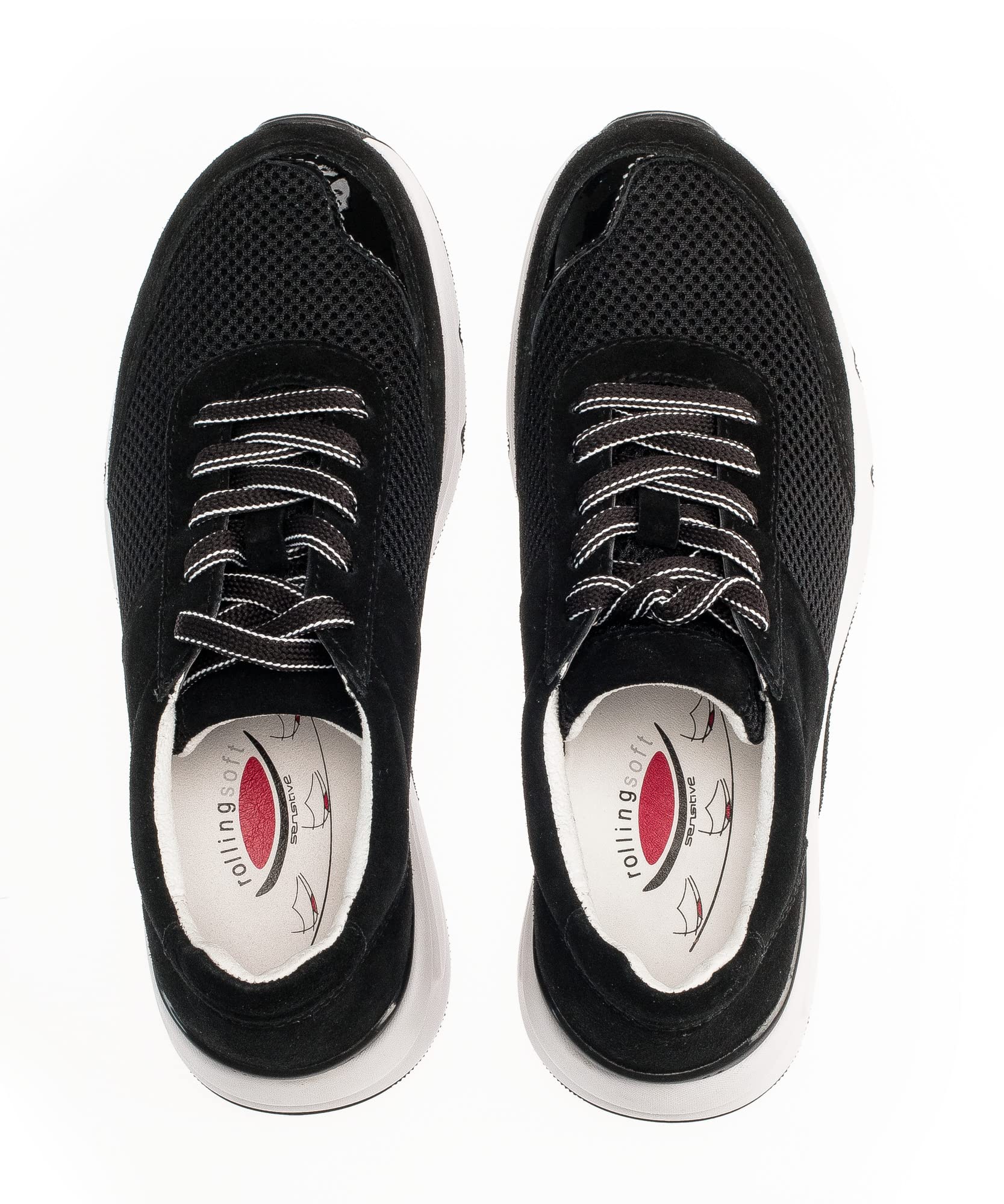 Gabor Damskie buty typu sneaker, damskie sneakersy, czarny 37, 39 EU
