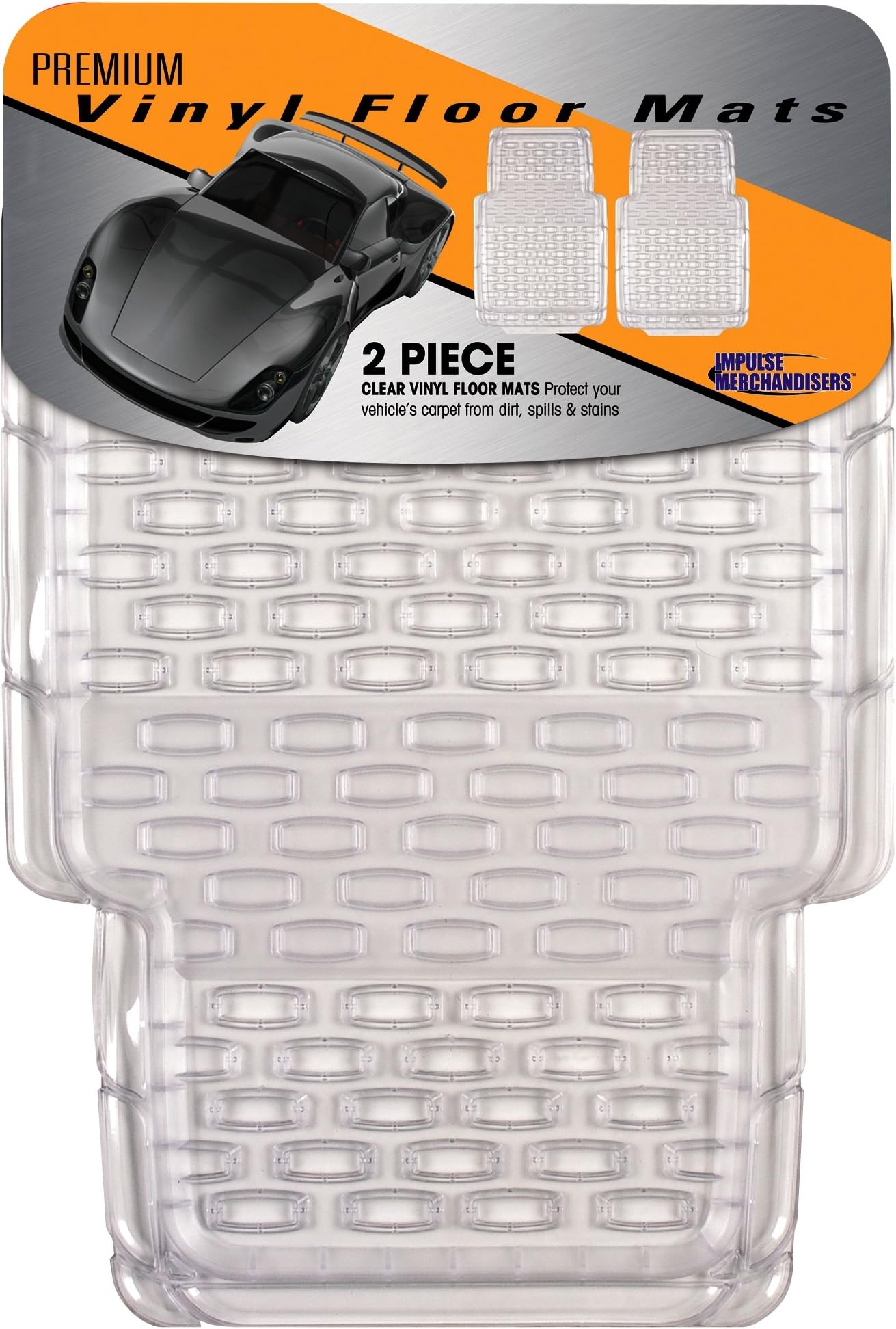 Luxury DRIVER 42050 Premium Clear Vinyl Floor Mat - 2 Piece