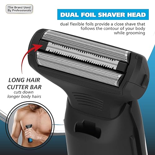Miniatura 4 de Wahl Manscaper® - Cortadora y afeitadora de pelo recargable de lujo con cuchillas de precisión desmontables de acero inoxidable seguras al tacto,