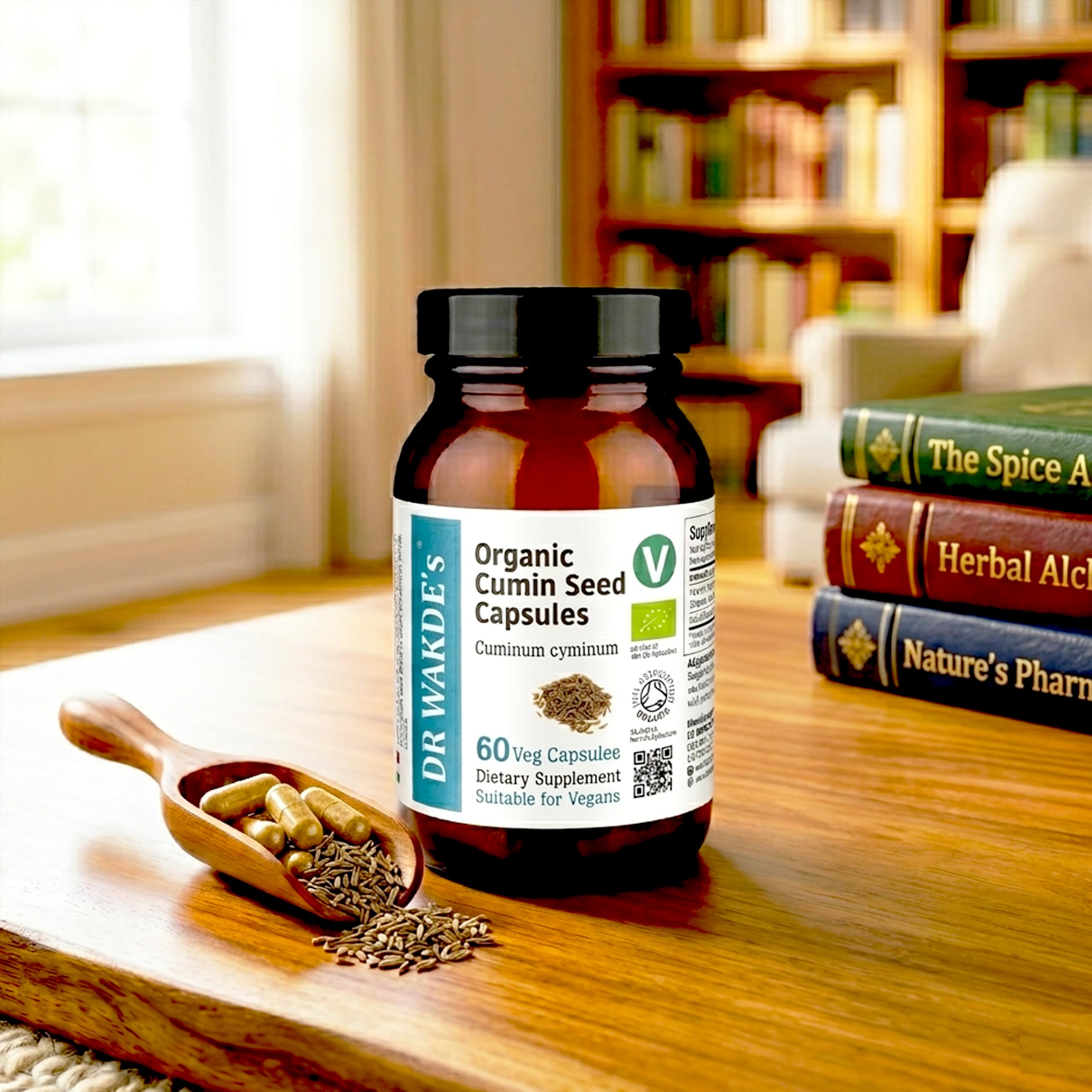 DR WAKDE'S Kreuzkümmel-Kapseln (Cumin) I 100% Kräuter I 60 Vegetarische Kapseln I Ayurvedische Nahrungsergänzung