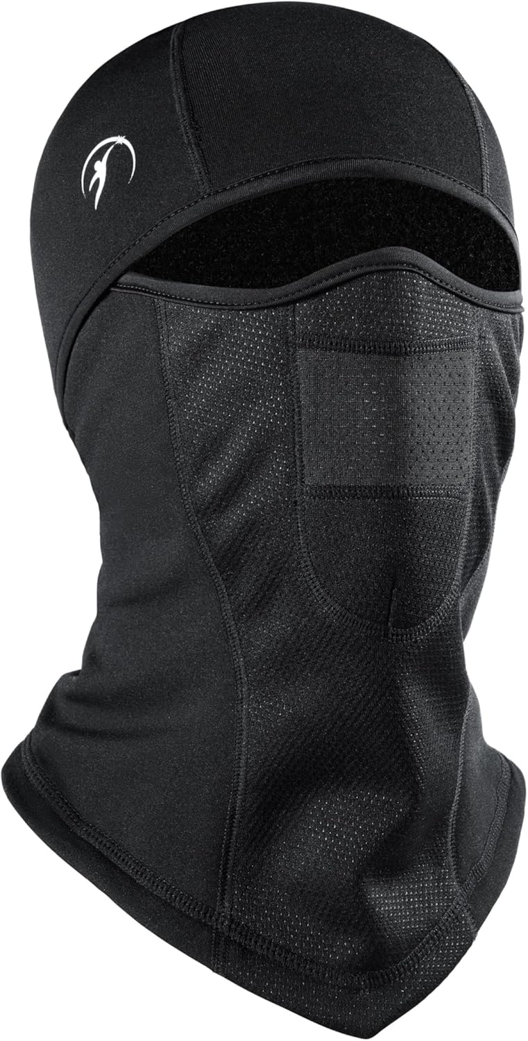 Balaclava Ski Mask - Winter Face Mask Cold Weather Gear - Full Head Cover for Skiing, Snowboarding, Cycling & Motorcycle Riding Black