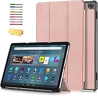 Vista 28 de Funda con soporte para tableta Yaxa Kindle Fire Max 11 (13ª generación, versión 2023) con función de encendido y apagado automático, triple