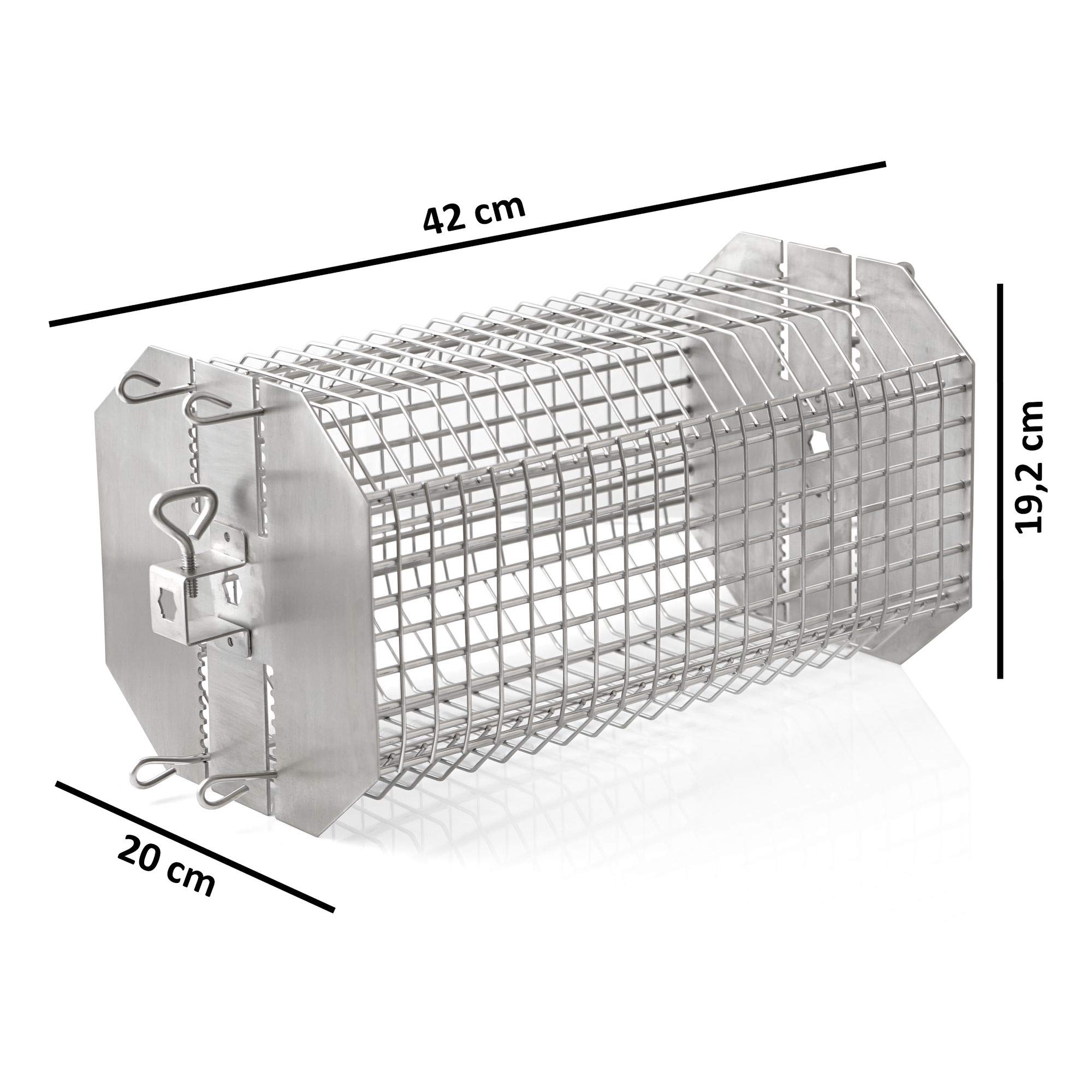 BBQ-TORO Panier de Cuisson pour tournebroche | Universel | Acier Inoxydable | Grille pour rôtissoire