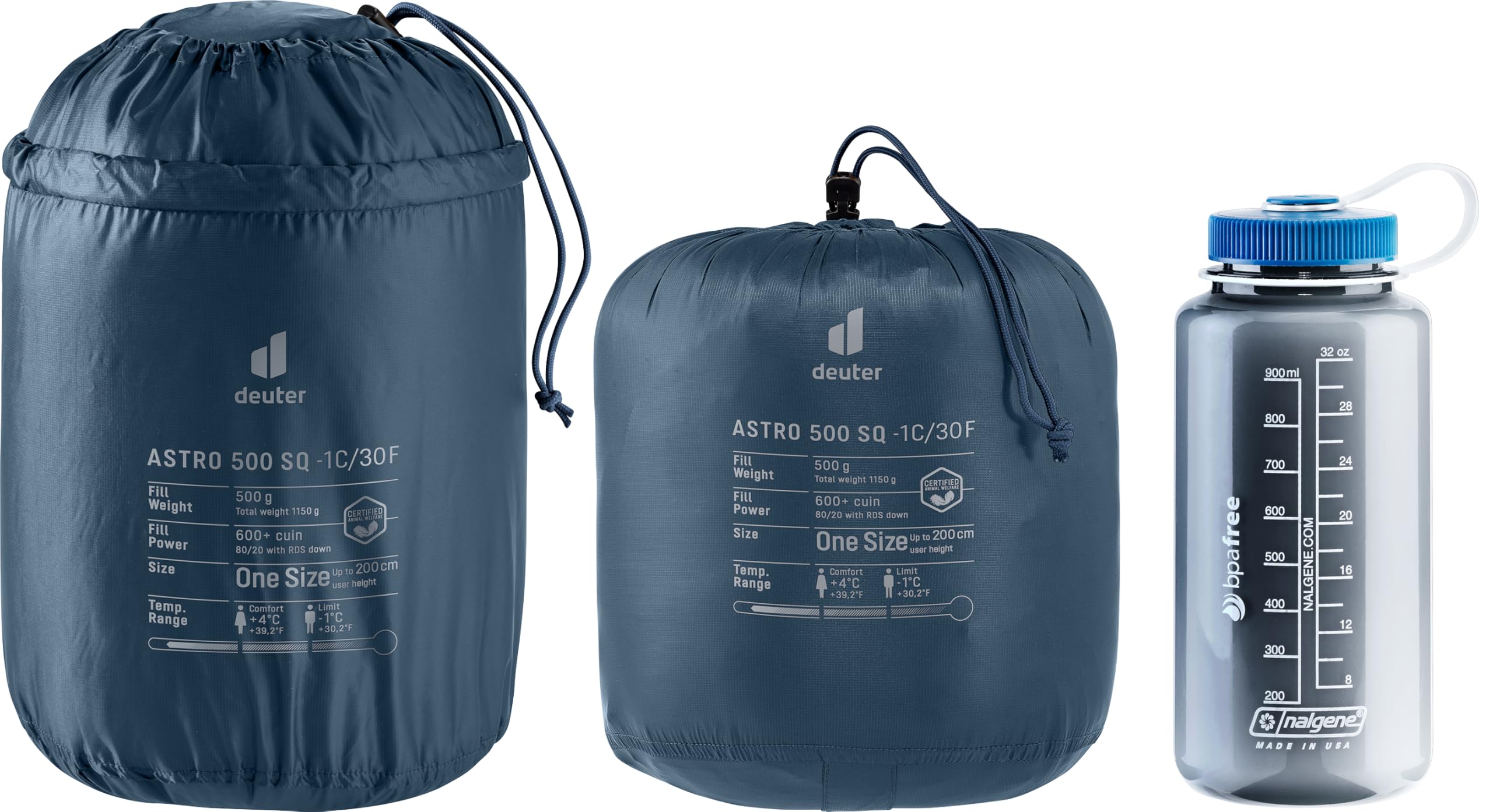 deuter Astro 500 SQ -1C/30F Saco de Dormir de plumón, Saco de Dormir de Manta