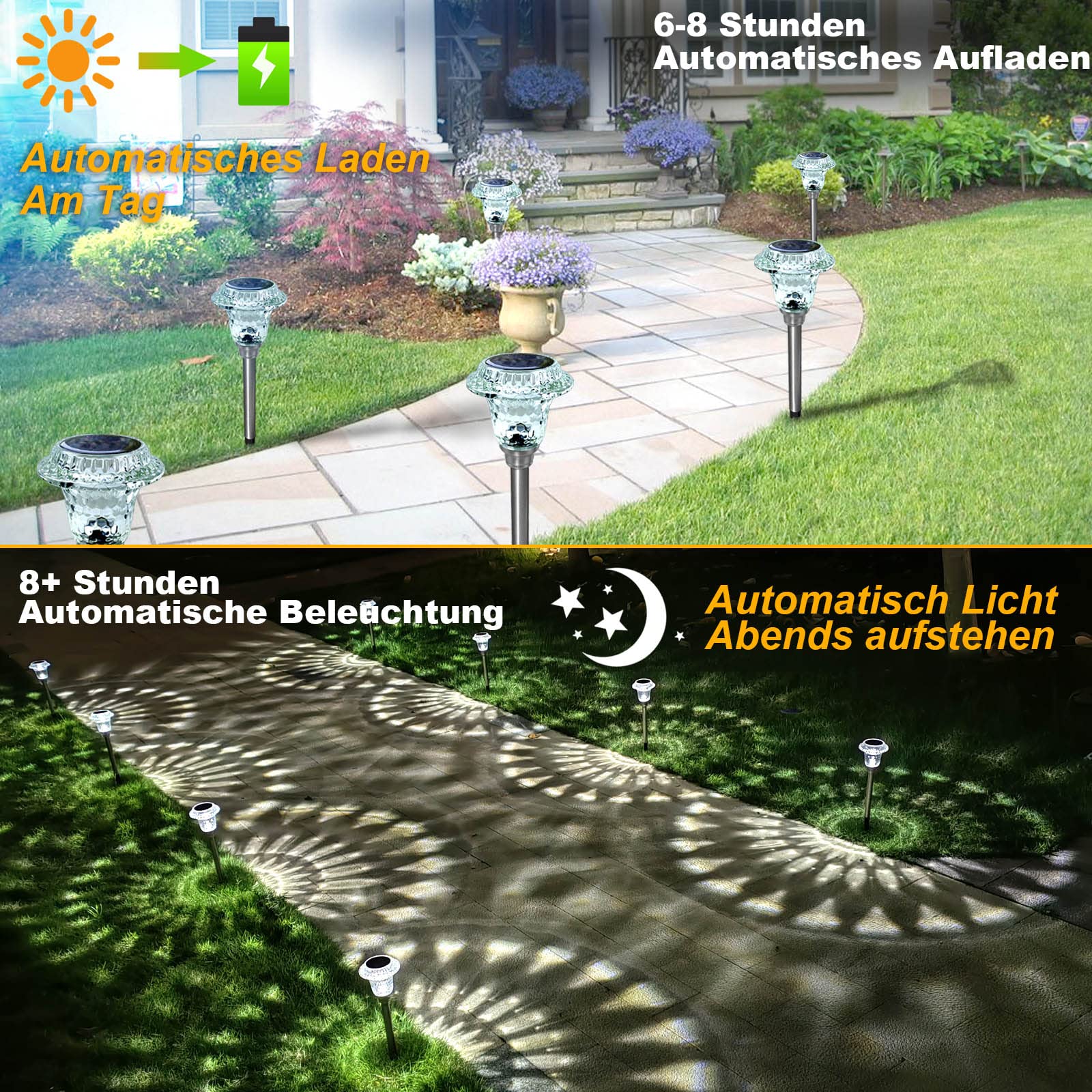 N NORA TWIPS Lampe Solaire Extérieur Jardin,led Éclairage Mural D'extérieur,4pack Blanc Chaud + Couleur RVB, Lumières De Clôture Solaire Pour Mur, Clôture, Terrasse, Jardin, Marche, Escalier