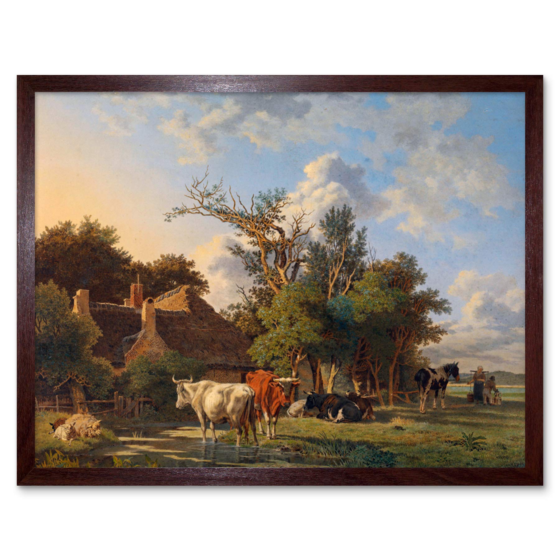 Artery8 Valois Landscape Painting Art Print Framed Poster Wall Decor 12x16 inch