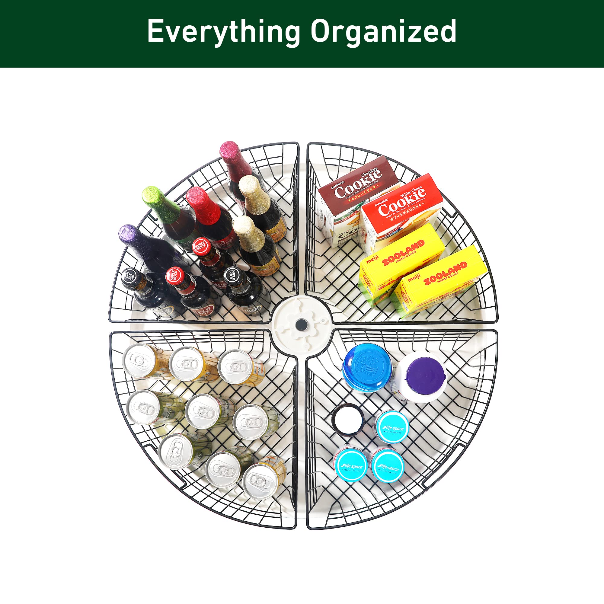 Amazon.com - Leeden Lazy Susan Wire Storage Organizer Basket with