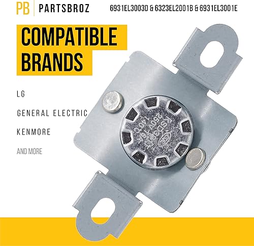 Miniatura 2 de 6931EL3003D Secadora Fusible Térmico LG Termostato de Límite Alto 6323EL2001B LG Reemplazo Termistor Secador 6931EL3001E Termostato DLE0332W